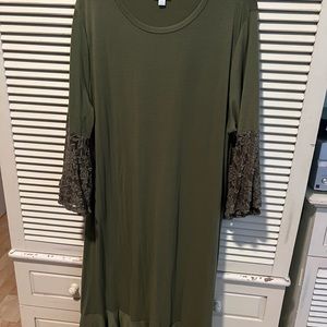 LuLaRoe Maurine Olive green dress